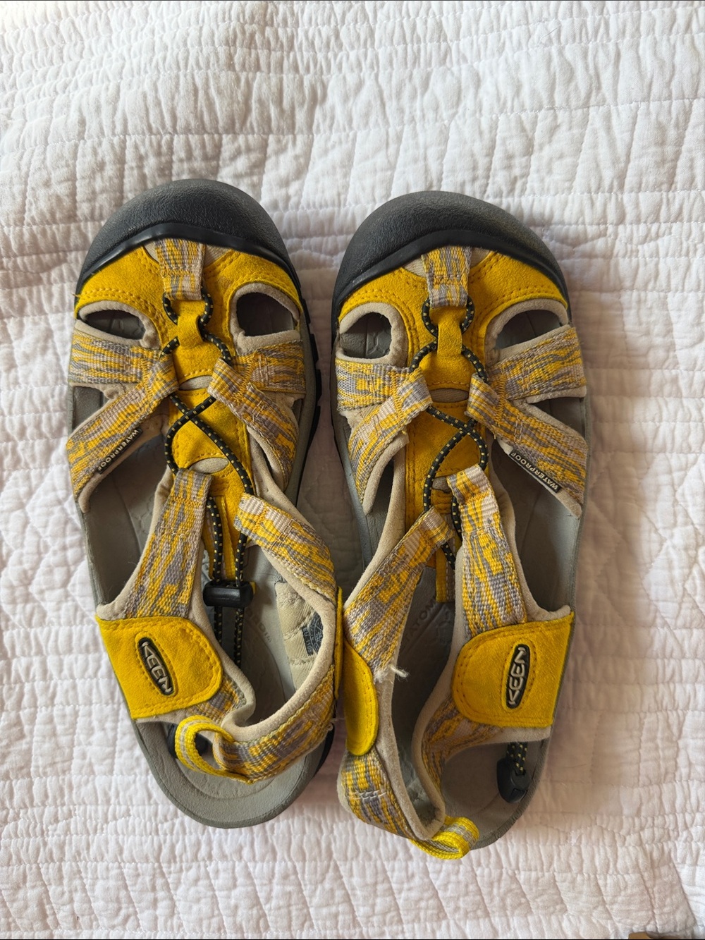 Keen Yellow and Gray Outdoor Closed-Toe Sport Sandals